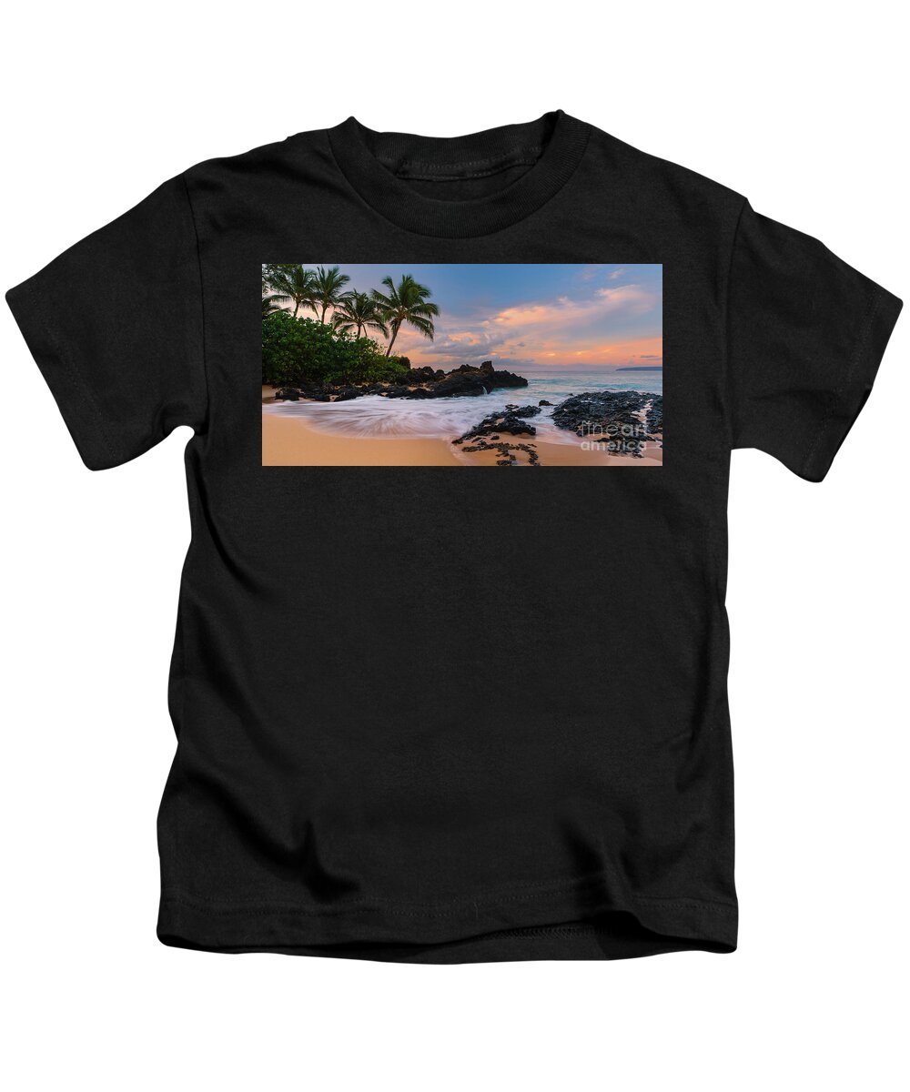 Idyllic Kids T-Shirt featuring the photograph Secret Beach - Maui - Hawaii by Henk Meijer Photography
