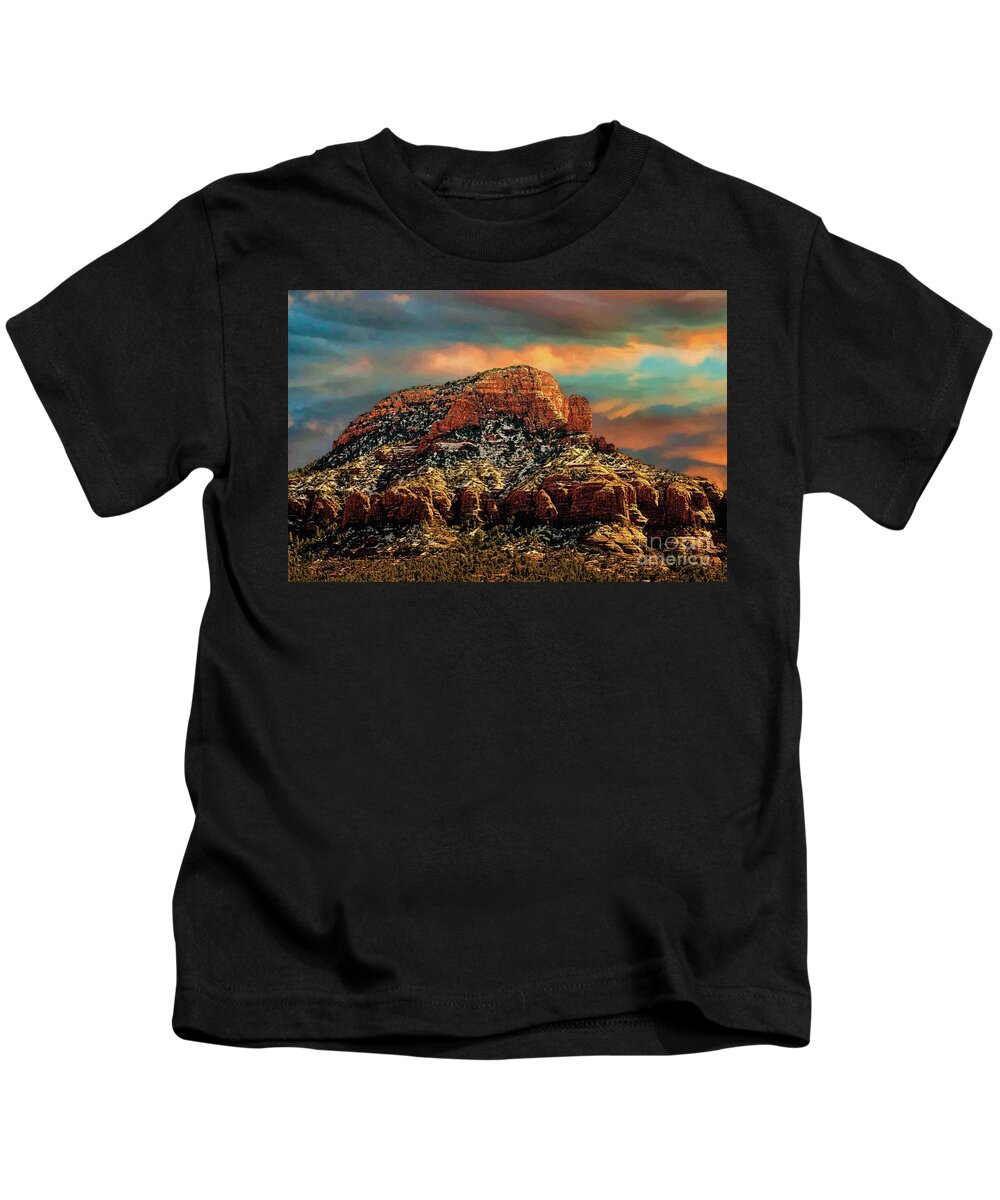 Jon Burch Kids T-Shirt featuring the photograph Sedona Dawn by Jon Burch Photography