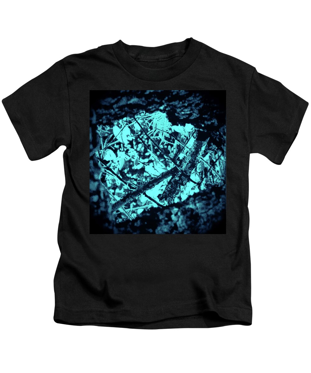 Blue Kids T-Shirt featuring the photograph Seeing Through Trees by Gina O'Brien