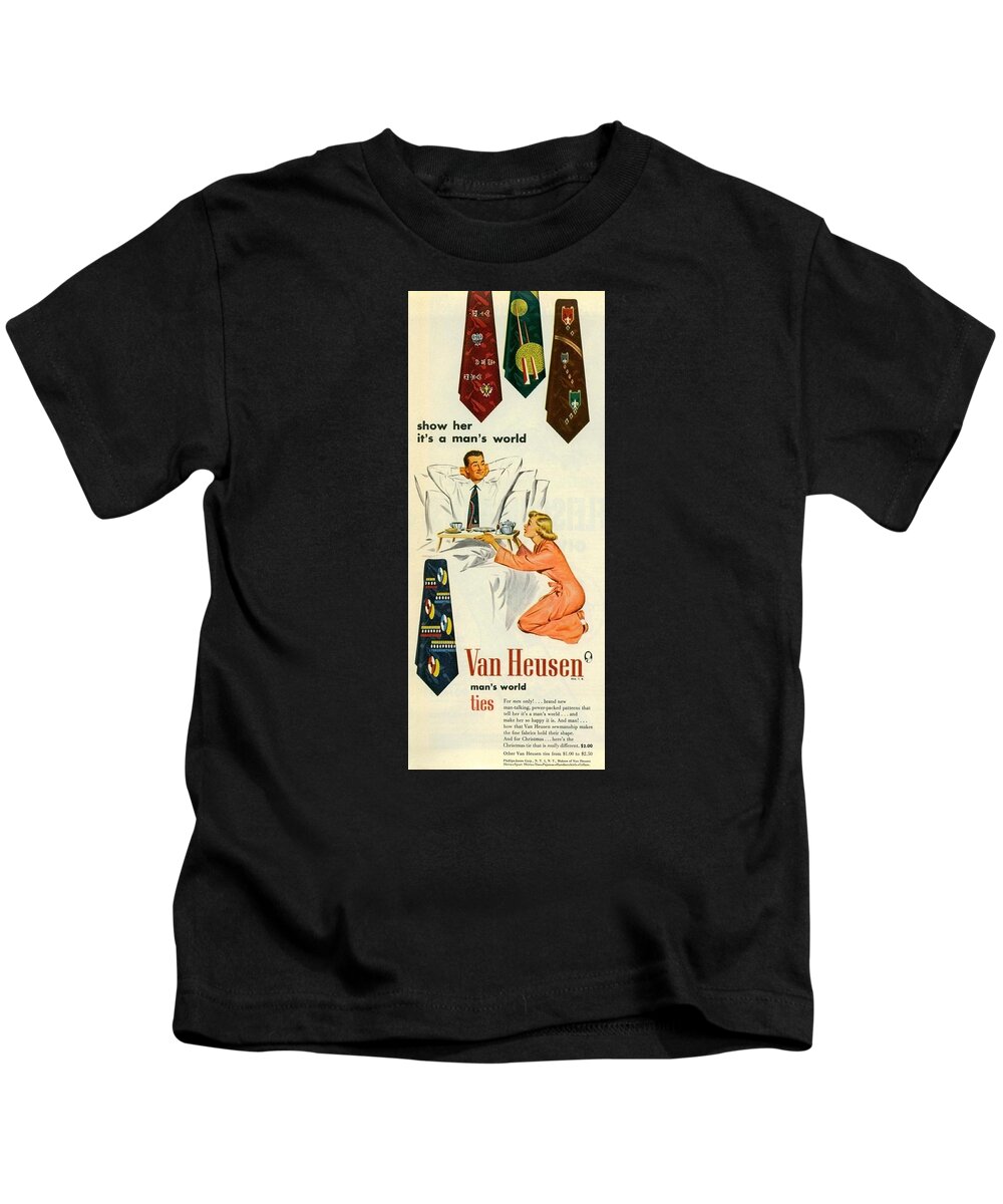 Americana Kids T-Shirt featuring the digital art Show Her It's a Man's World by Kim Kent