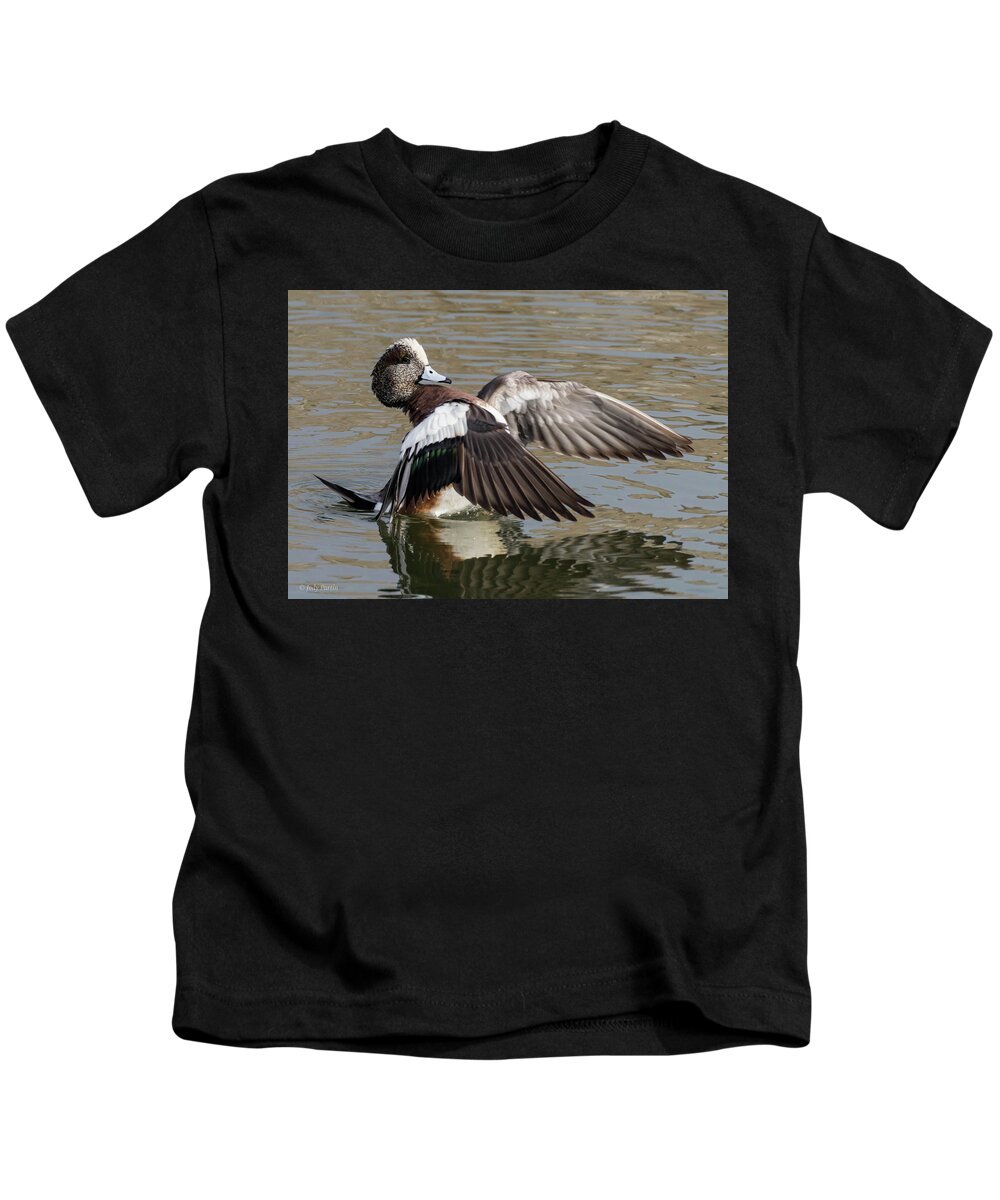 Duck Kids T-Shirt featuring the photograph Showing Off by Jody Partin