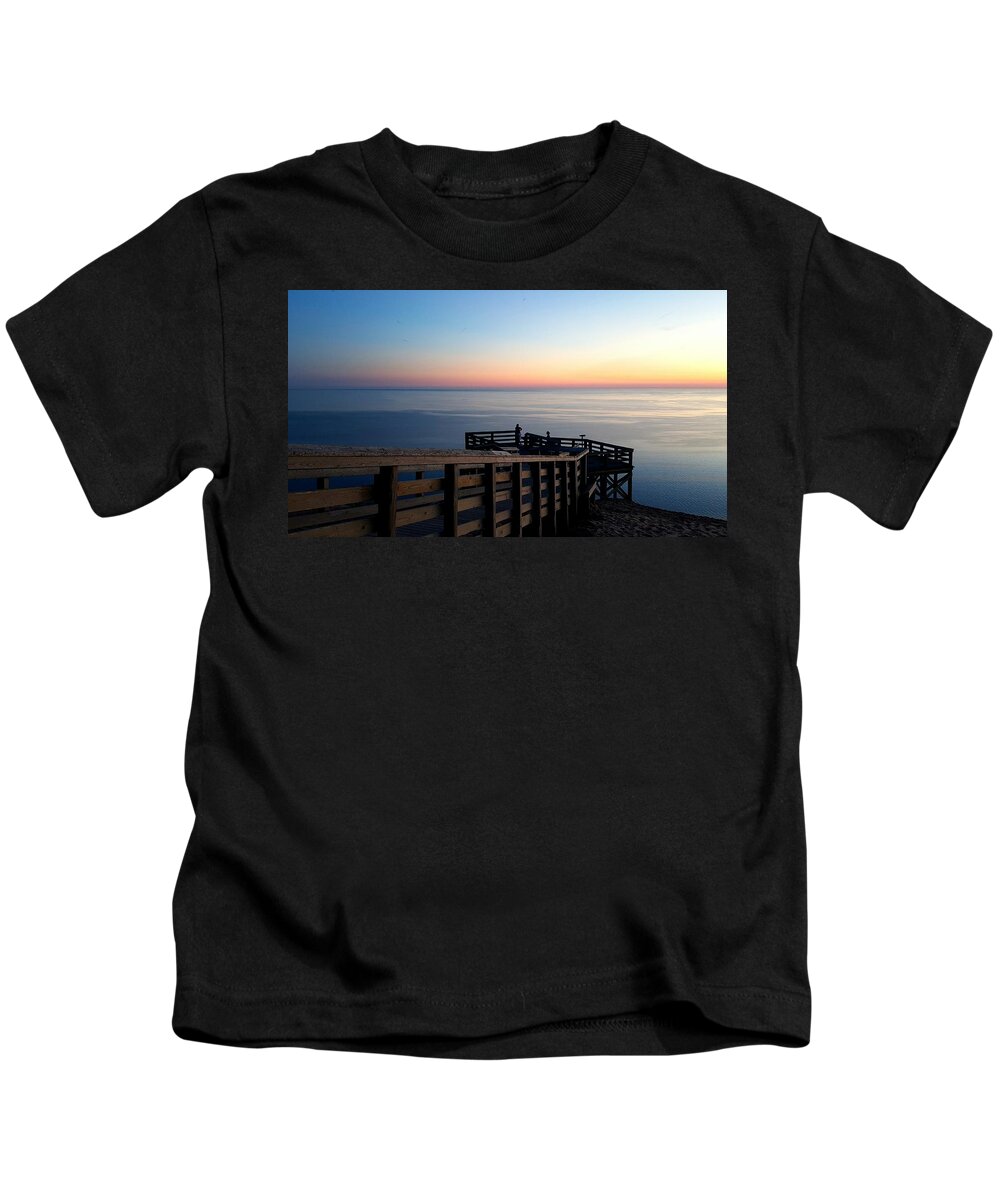Overlook Kids T-Shirt featuring the photograph Sleeping Bear Overlook at Dusk by William Slider