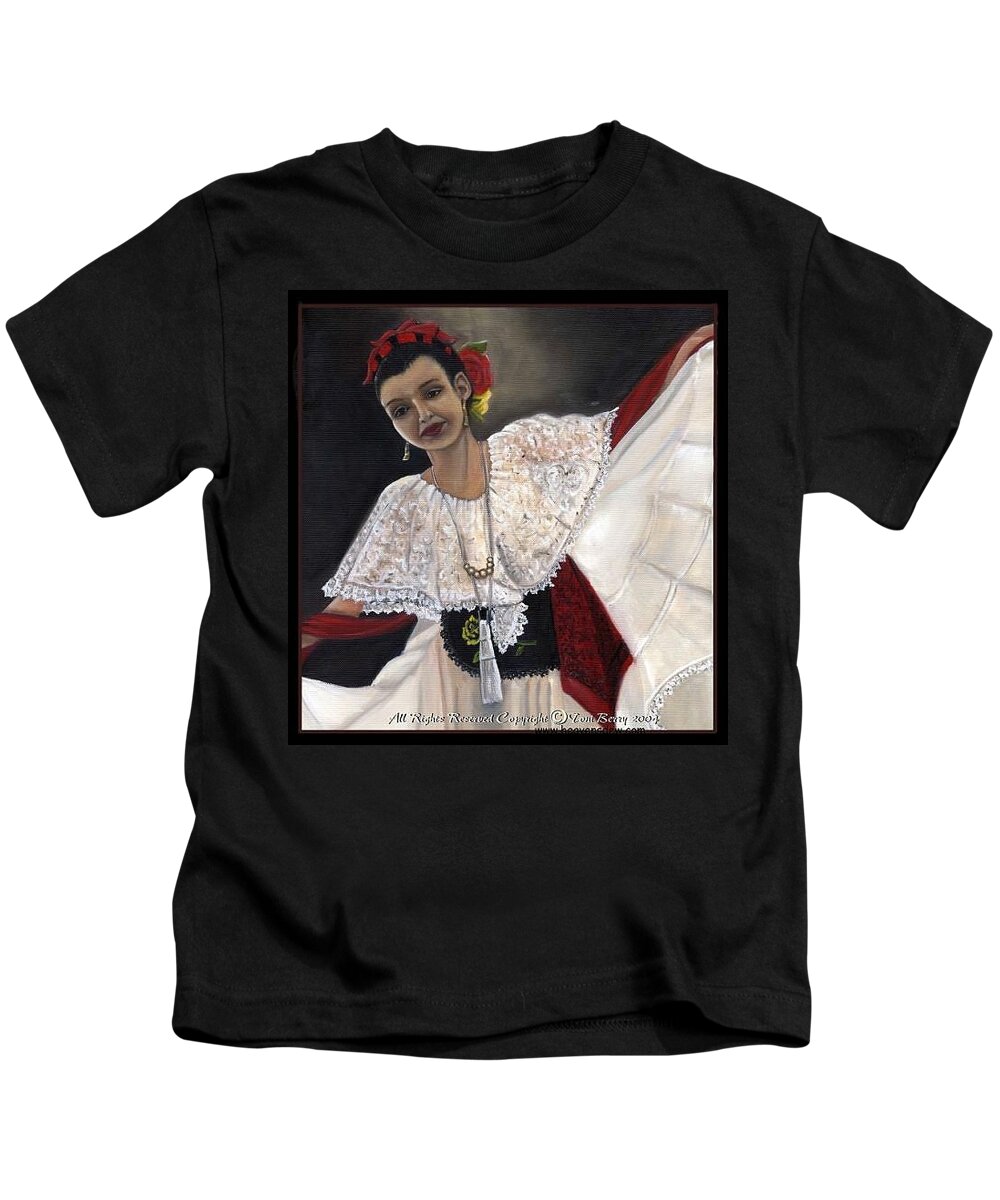  Kids T-Shirt featuring the painting Solita by Toni Berry