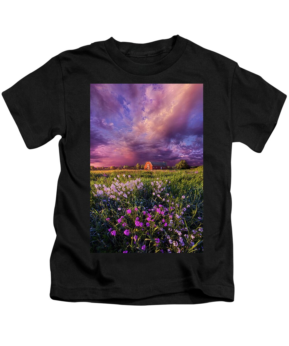 Barn Kids T-Shirt featuring the photograph Songs of Days Gone By by Phil Koch