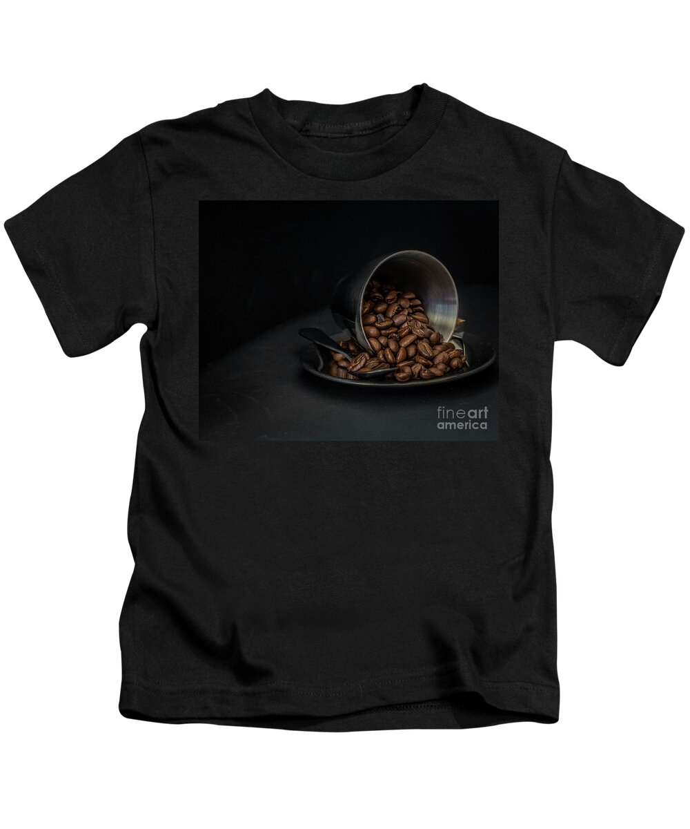 Coffee Kids T-Shirt featuring the photograph Spilled beans by Agnes Caruso