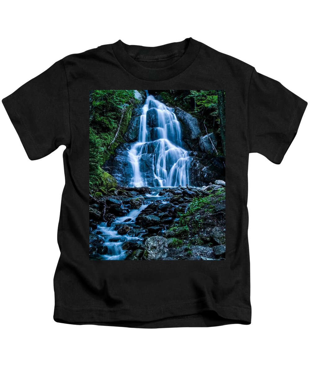 Granville Kids T-Shirt featuring the photograph Spring at Moss Glen falls by Jeff Folger