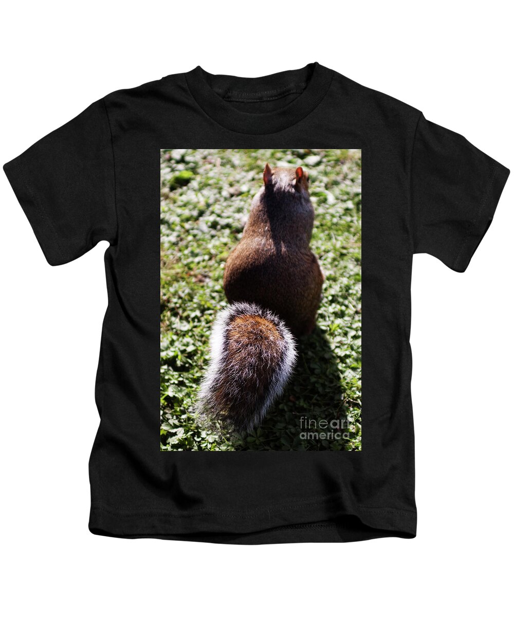 Squirrel Kids T-Shirt featuring the photograph Squirrel s back by Agusti Pardo Rossello