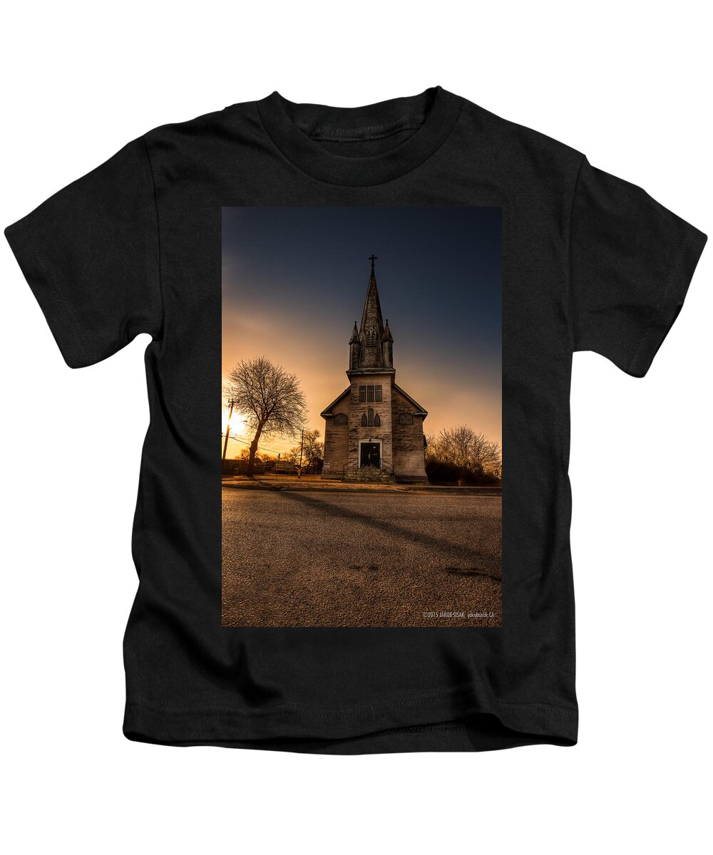 Abandoned Kids T-Shirt featuring the photograph St. Ansgarius Anglican and Our Saviour's Lutheran Church by Jakub Sisak