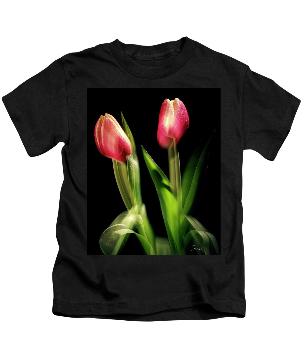 Tulips Kids T-Shirt featuring the photograph Starting to Bloom by Frederic A Reinecke