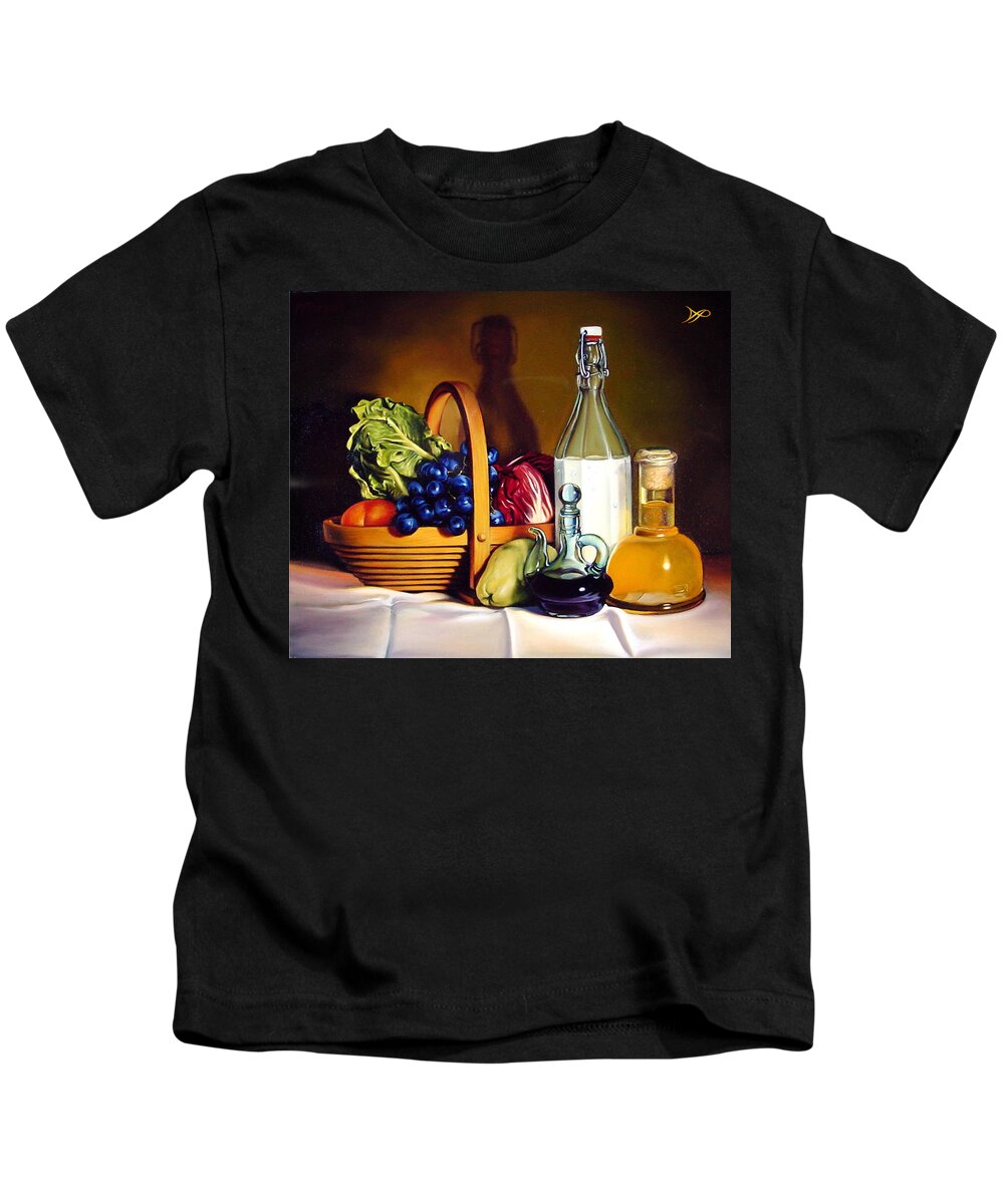 Grapes Kids T-Shirt featuring the painting Still Life in Oil by Patrick Anthony Pierson