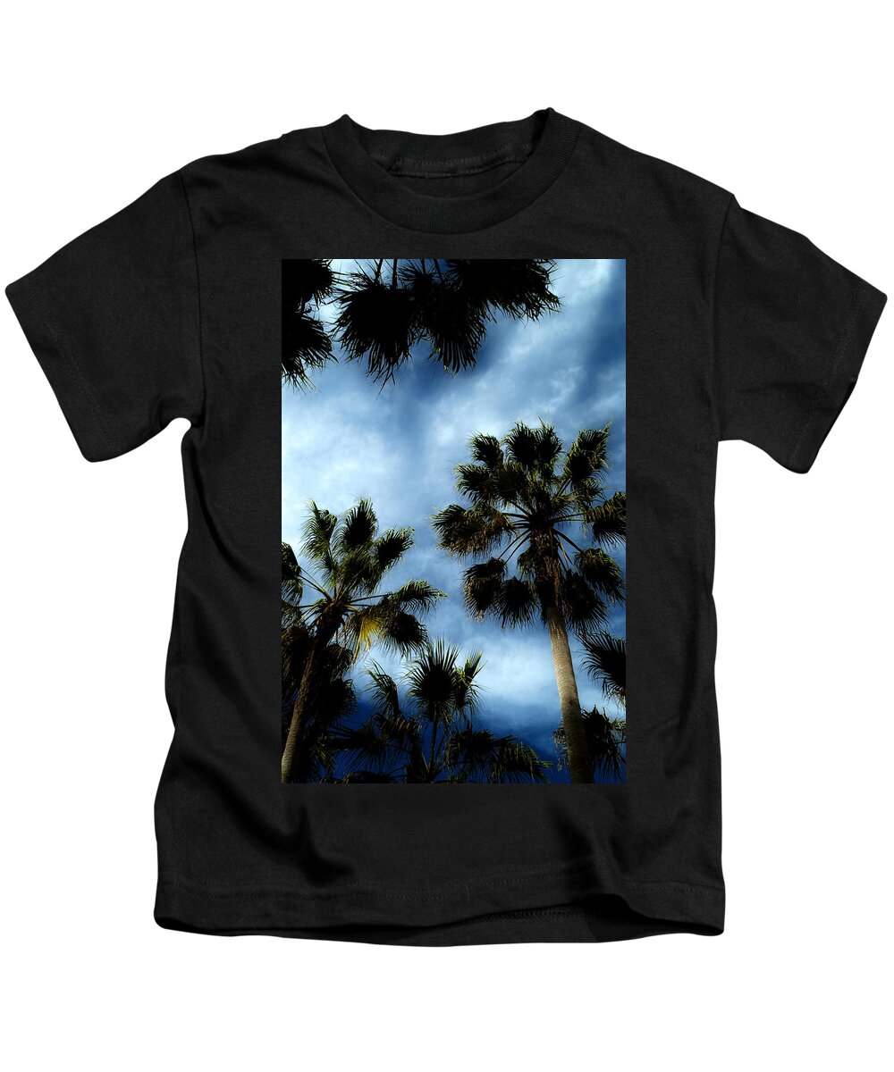 Palm Kids T-Shirt featuring the photograph Stormy Palms 2 by David Smith