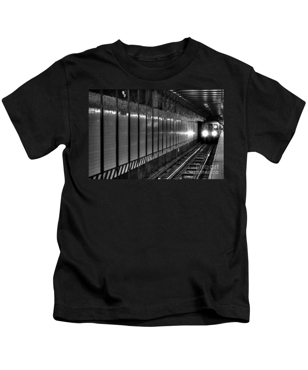 New York City Kids T-Shirt featuring the photograph Subway by Steve Brown