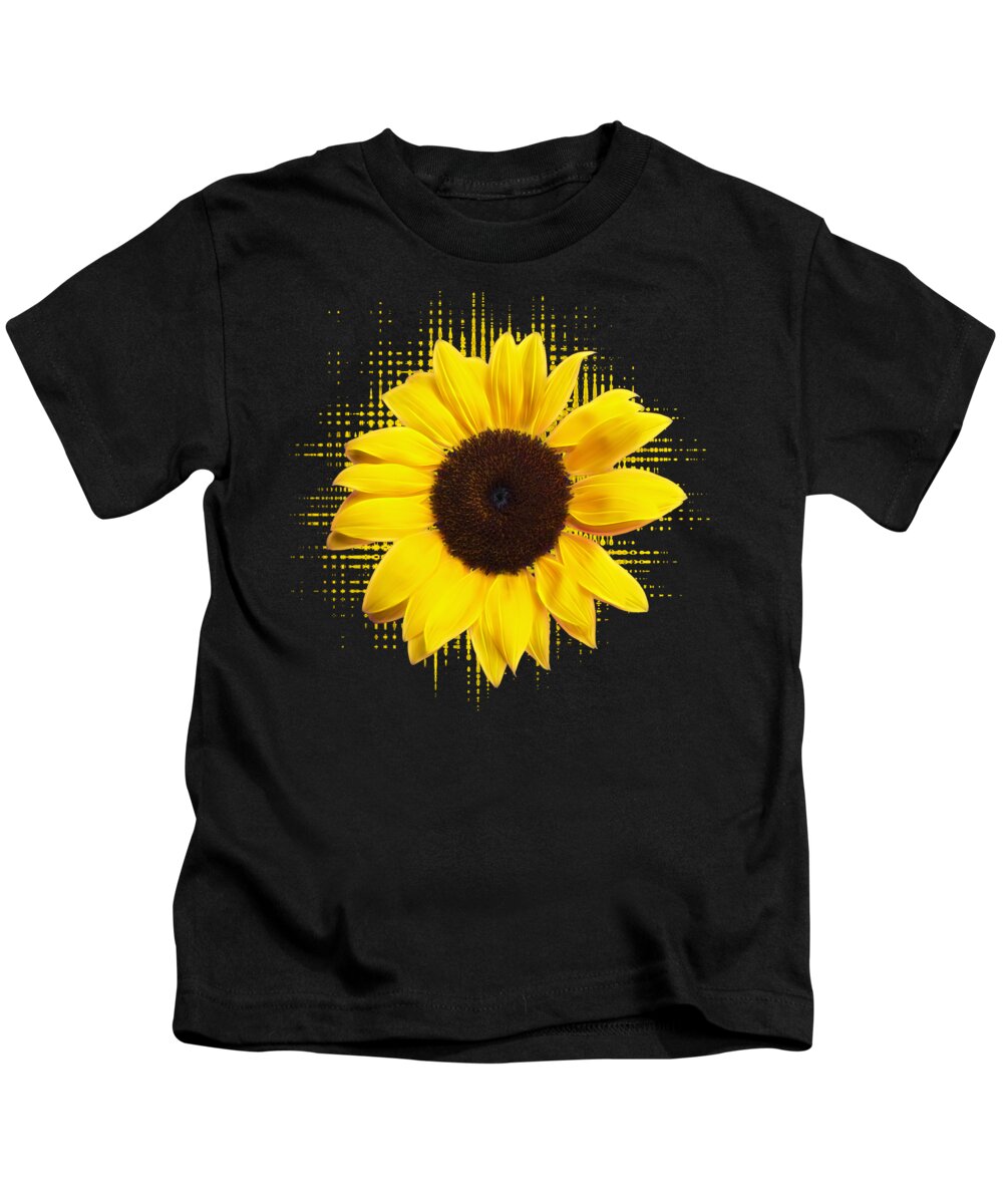 Sunflower Kids T-Shirt featuring the photograph Sunflower Sunburst by Gill Billington