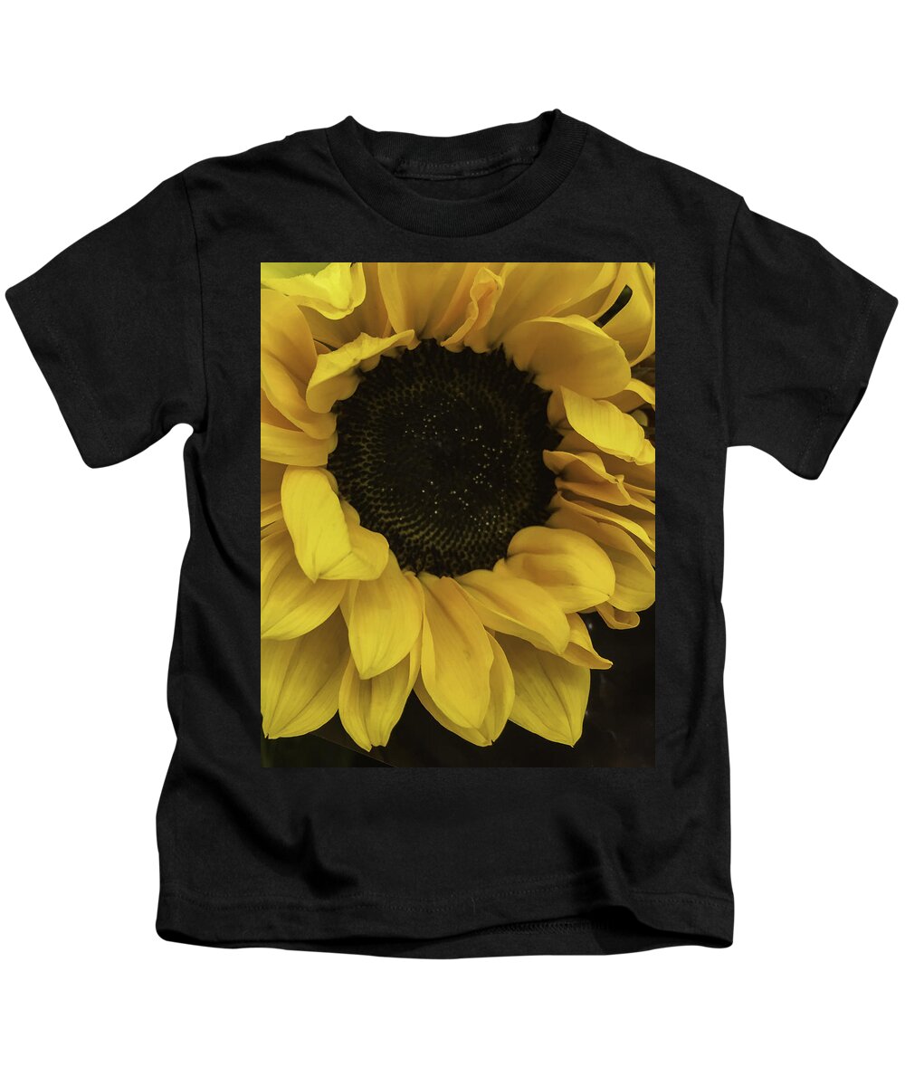 Sunflower Kids T-Shirt featuring the photograph Sunflower Up Close by Arlene Carmel