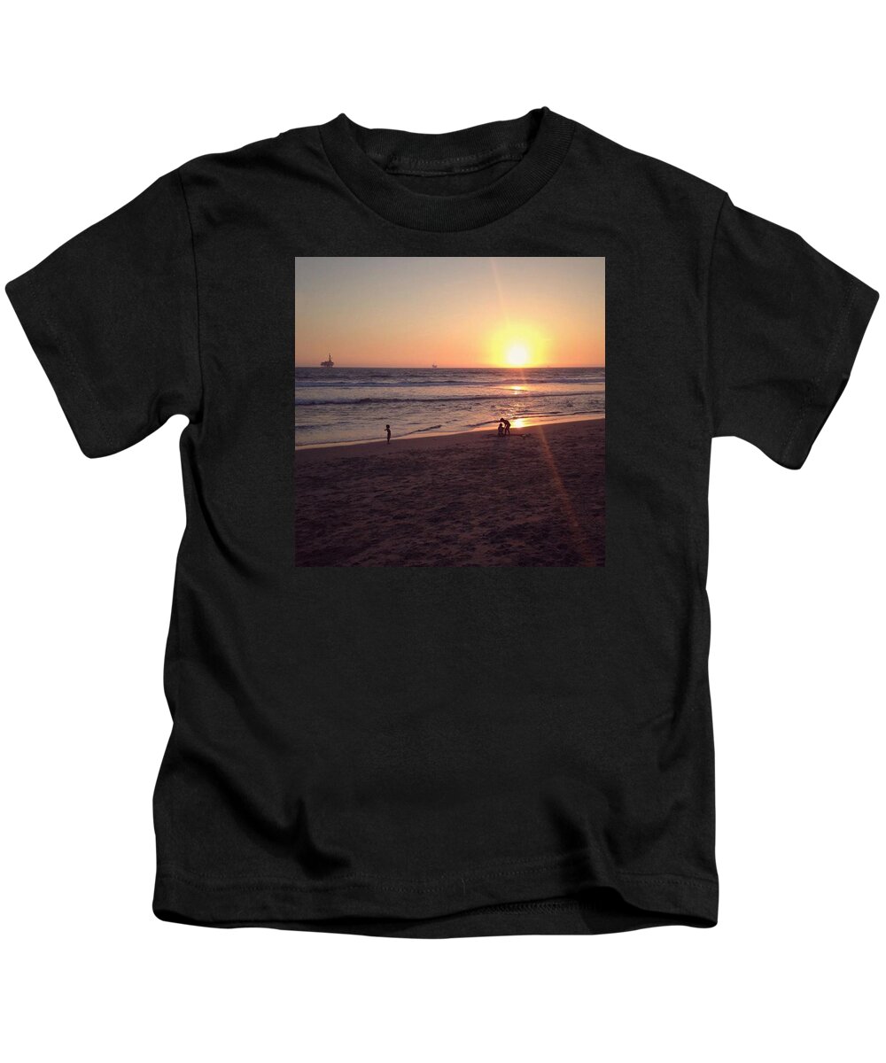 Jeremy Smiljanich Kids T-Shirt featuring the photograph Sungazing and Sandcastles #1 by Leah McPhail