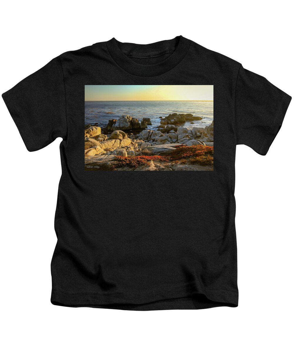 Monterrey Kids T-Shirt featuring the photograph Sunset, California by Aashish Vaidya