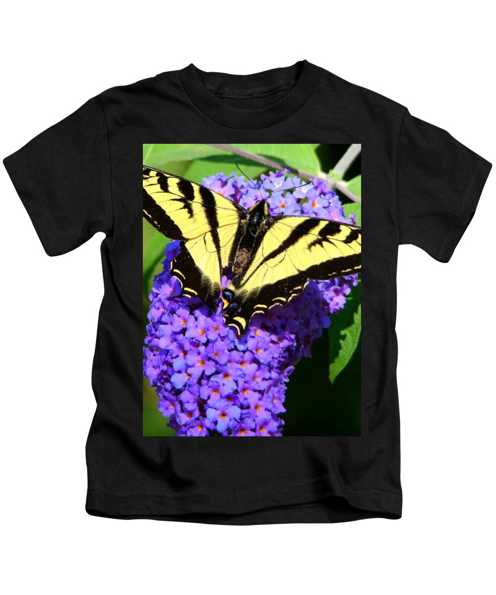 Butterfly Kids T-Shirt featuring the photograph Swallow Tail Butterfly by Lisa Rose Musselwhite