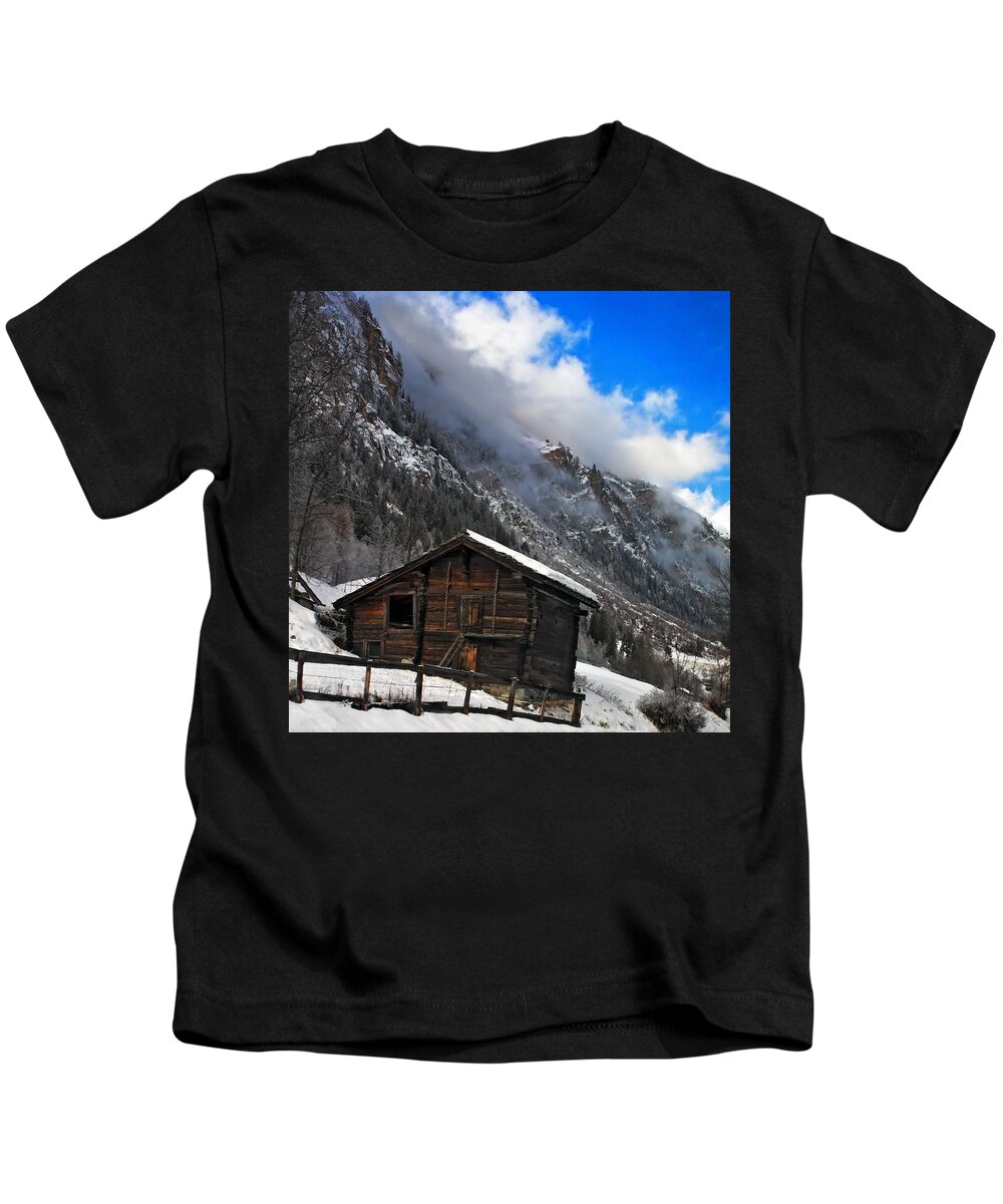 Barn Kids T-Shirt featuring the photograph Swiss Barn by Neil Shapiro