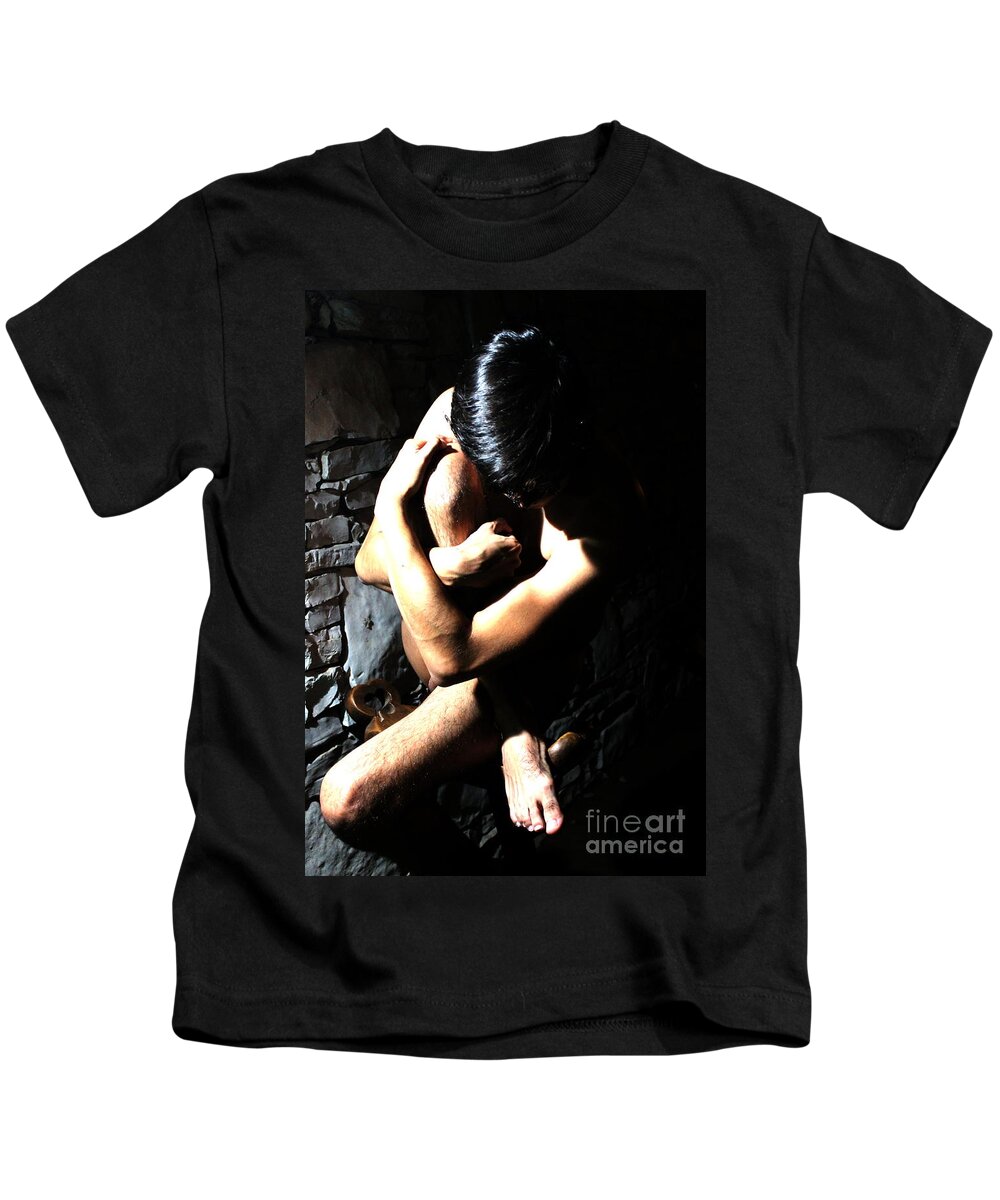 Seated Figure Kids T-Shirt featuring the photograph Tangled by Robert D McBain