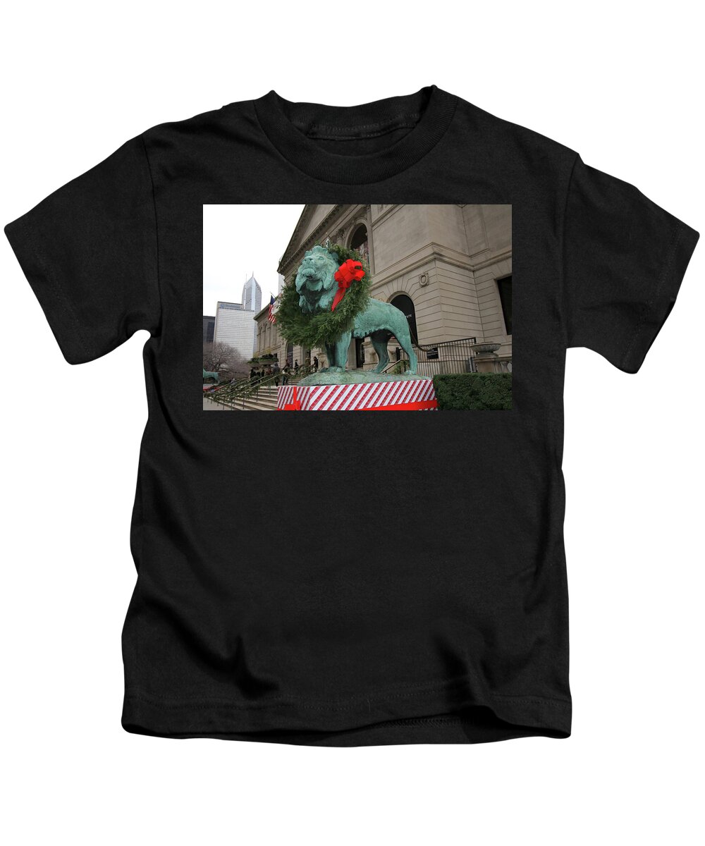 Art Institute Kids T-Shirt featuring the photograph The Art Institute of Chicago by Jackson Pearson