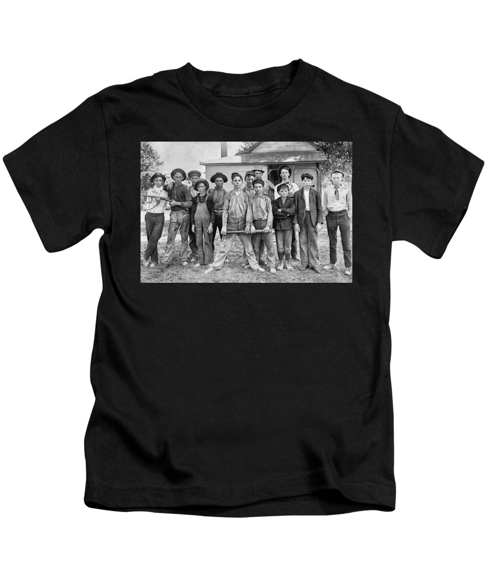 Baseball Kids T-Shirt featuring the photograph The Ball Team by Anthony Murphy