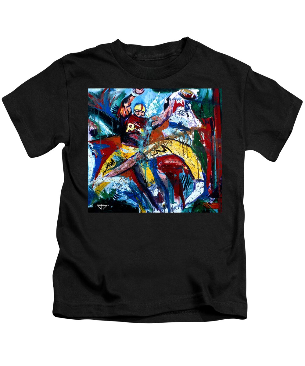  Kids T-Shirt featuring the painting The Catch by John Gholson