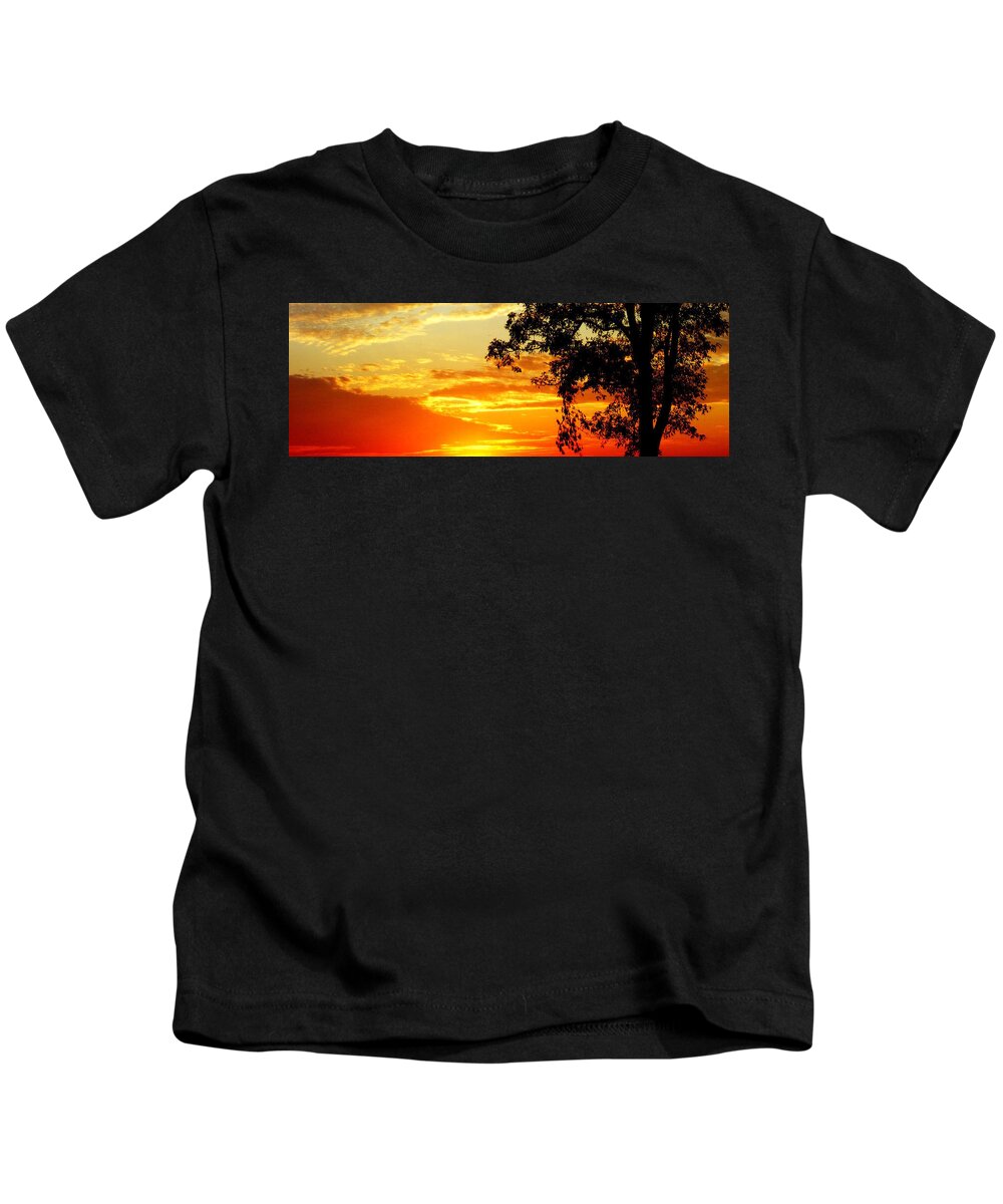Sky Kids T-Shirt featuring the photograph The Fire by Edward Smith