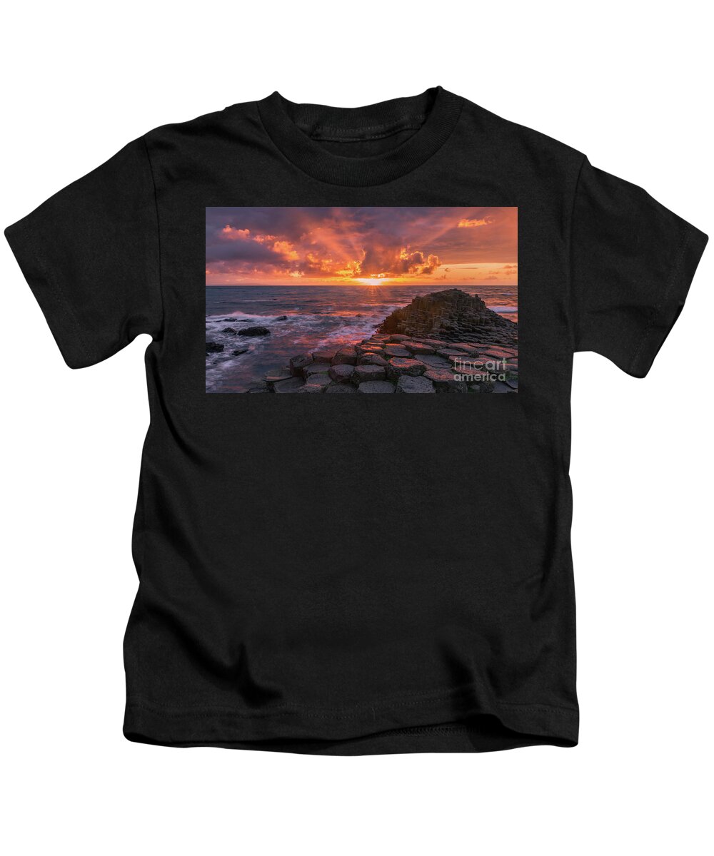 Northern Ireland Kids T-Shirt featuring the photograph The Giant's Causeway by Henk Meijer Photography