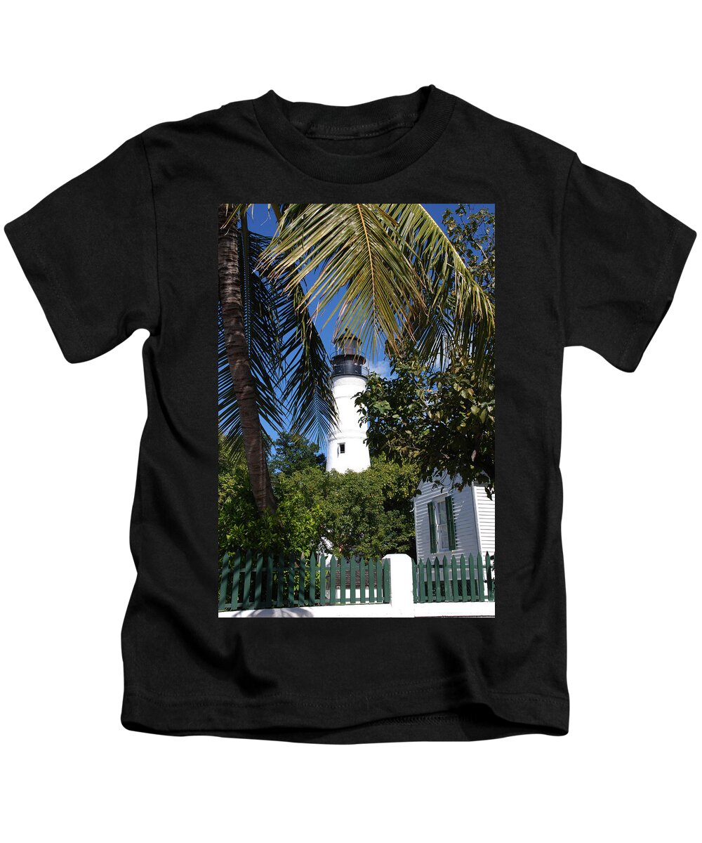 Photography Kids T-Shirt featuring the photograph The Lighthouse in Key West II by Susanne Van Hulst