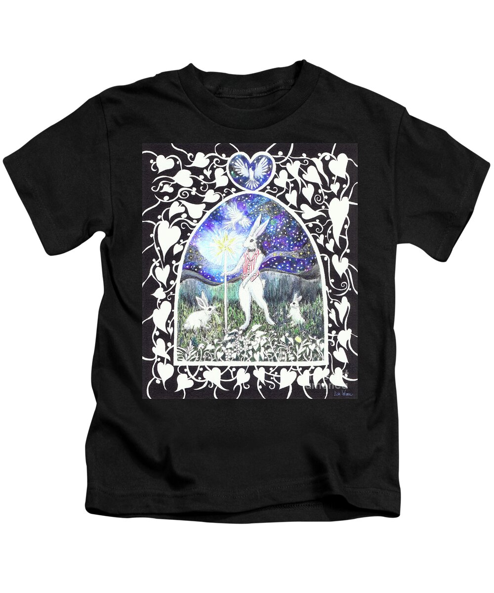 Storybook Art Kids T-Shirt featuring the painting The Magician by Lise Winne