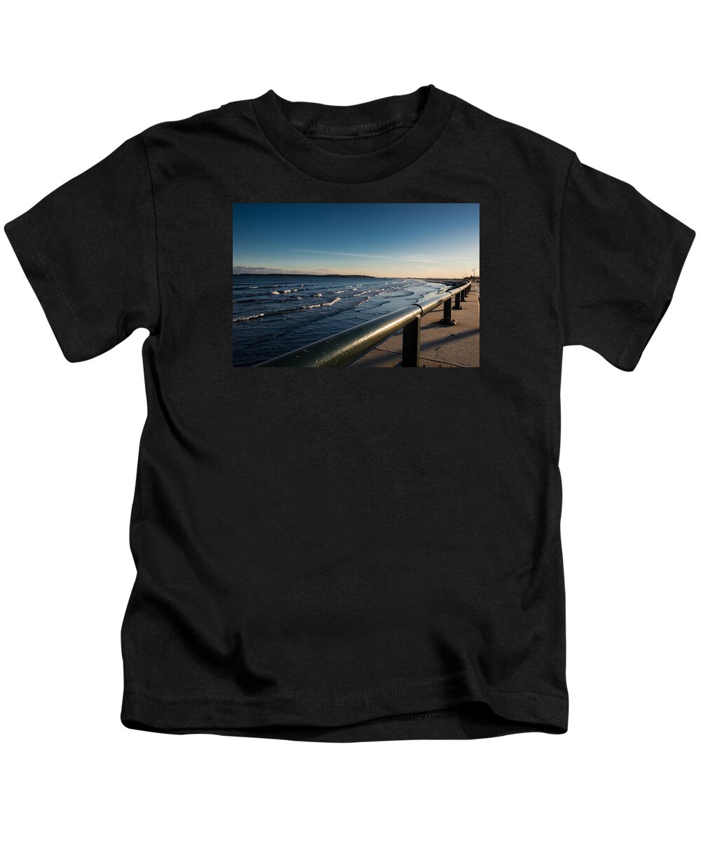 Ocean Kids T-Shirt featuring the photograph The Shore Line by Robert McKay Jones
