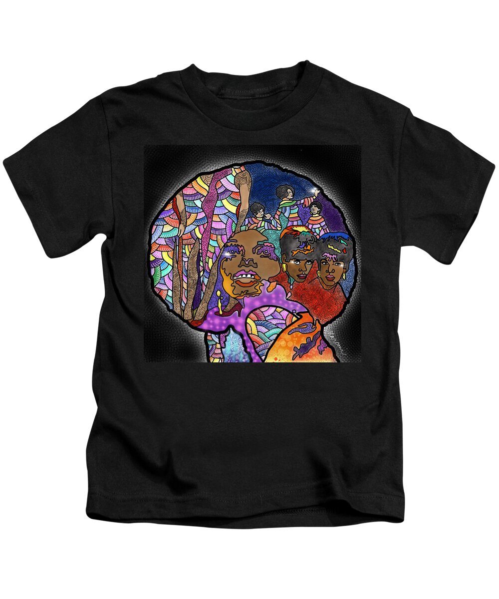 The Supremes Kids T-Shirt featuring the digital art The Supreme Beings by Marconi Calindas
