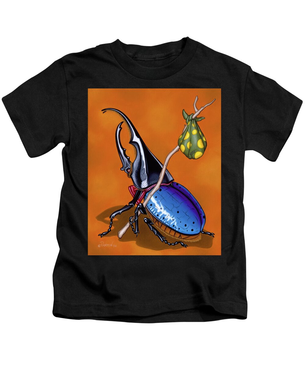 Insect Kids T-Shirt featuring the painting The Traveler by Paxton Mobley