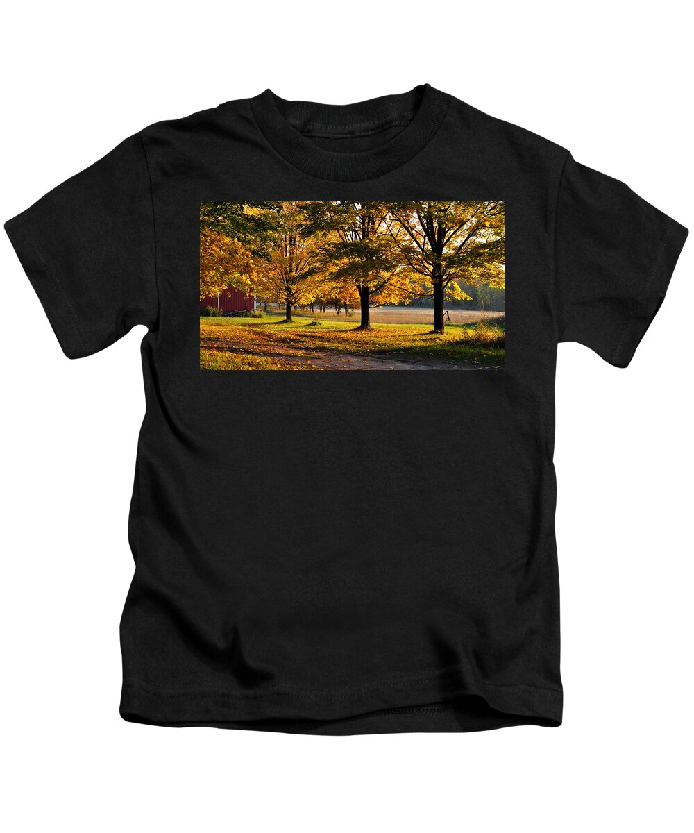 Fall Kids T-Shirt featuring the photograph Three sisters by Tim Nyberg