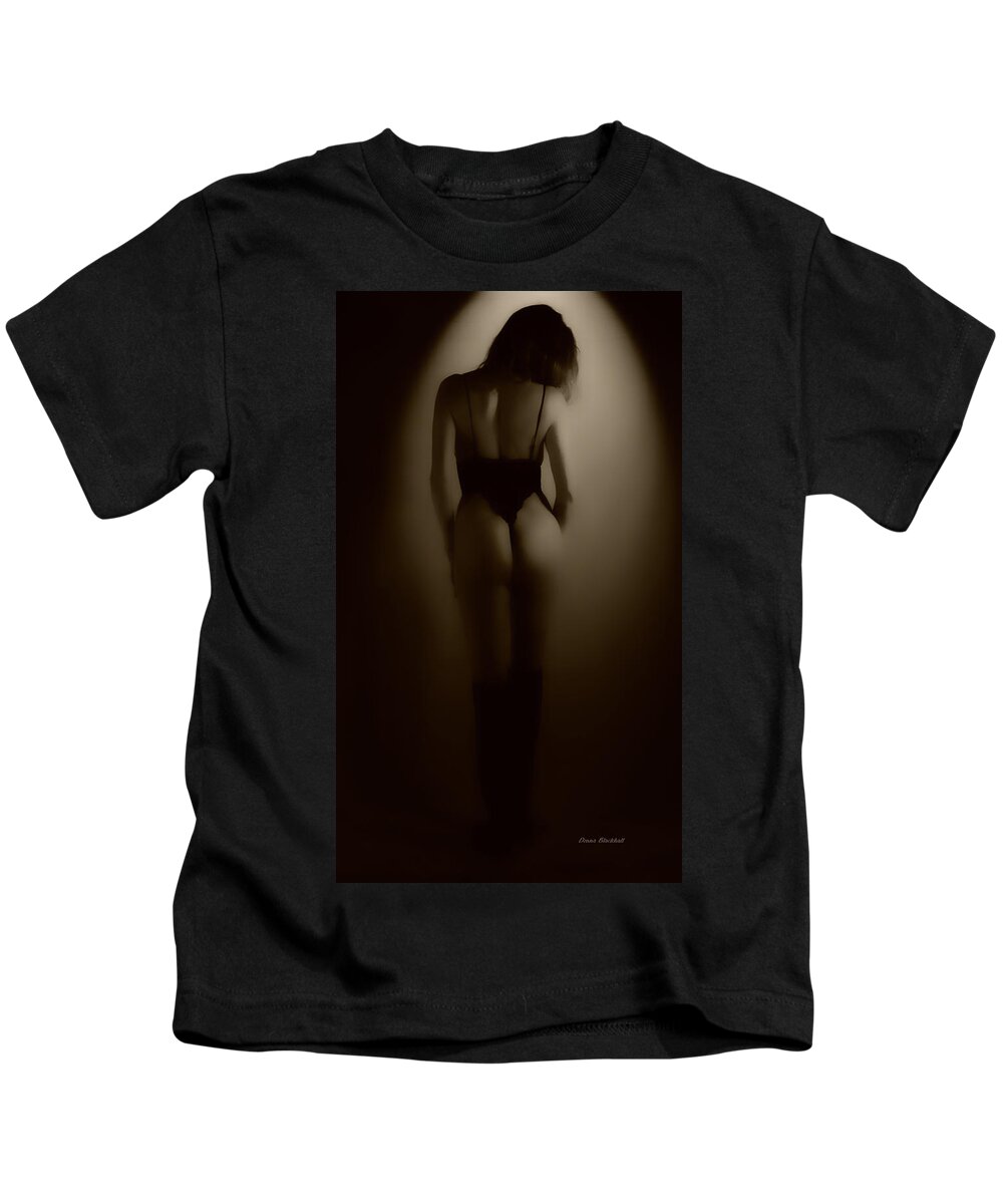 Woman Kids T-Shirt featuring the photograph Through The Keyhole by Donna Blackhall
