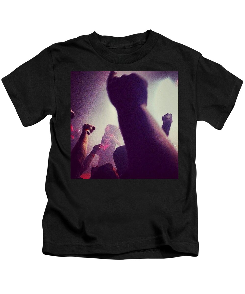 Moshpit Kids T-Shirt featuring the photograph Coheed and Cambria #1 by Kate Arsenault 