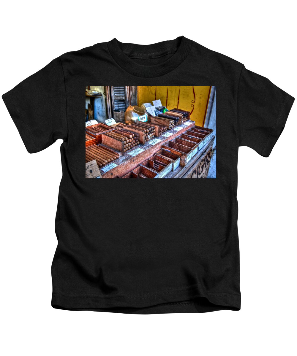 Cigars Kids T-Shirt featuring the photograph Tobacco Road by Debbi Granruth