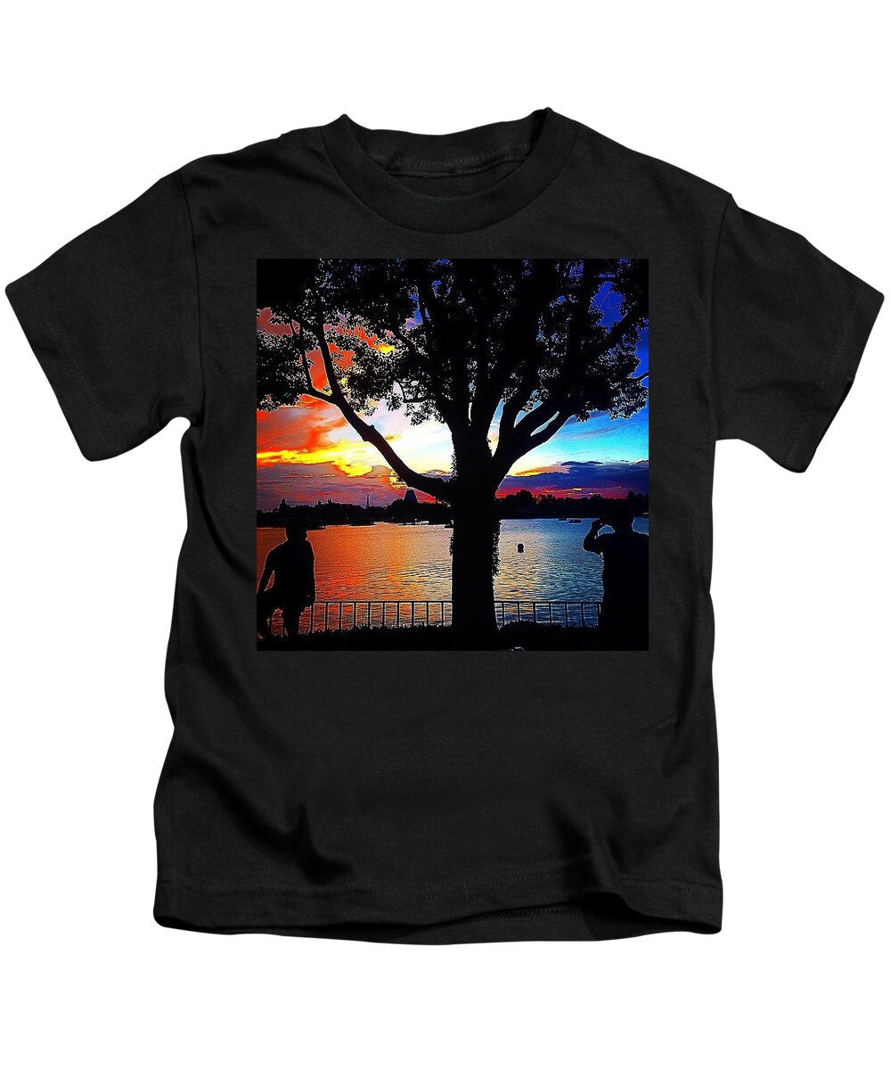 Silhouette Kids T-Shirt featuring the photograph People Watching by Kate Arsenault 
