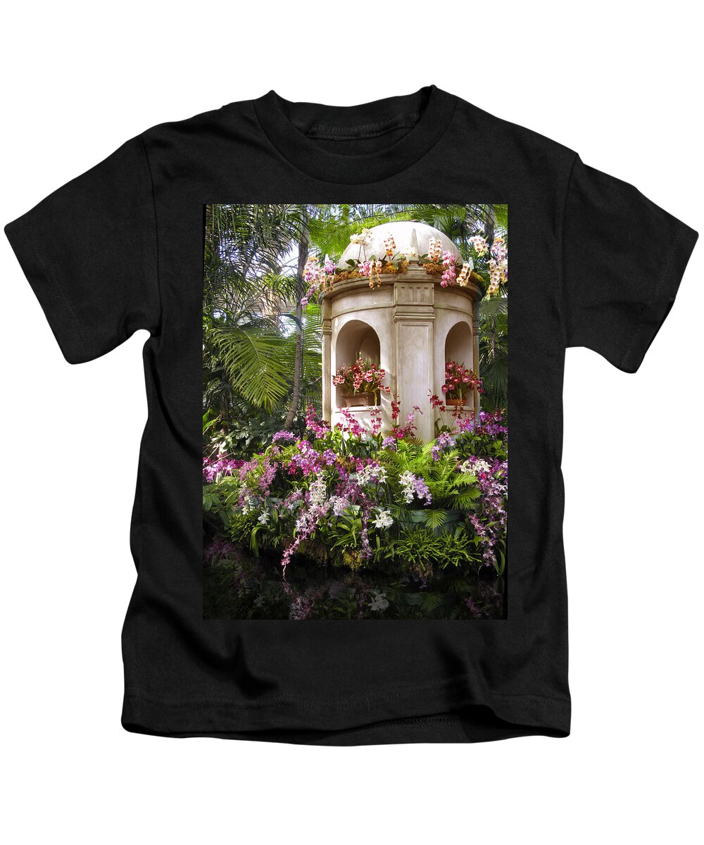 Orchids Kids T-Shirt featuring the photograph Tropical Orchids by Jessica Jenney