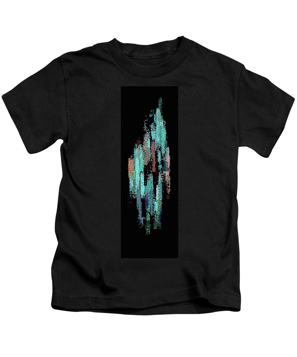 Turquoise Kids T-Shirt featuring the digital art Urban Reflection by David Manlove