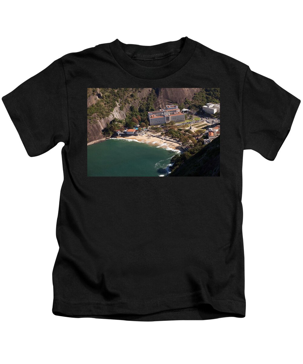 Sugarloaf Mountain Kids T-Shirt featuring the photograph Vermelha Beach from Sugarloaf by Aivar Mikko