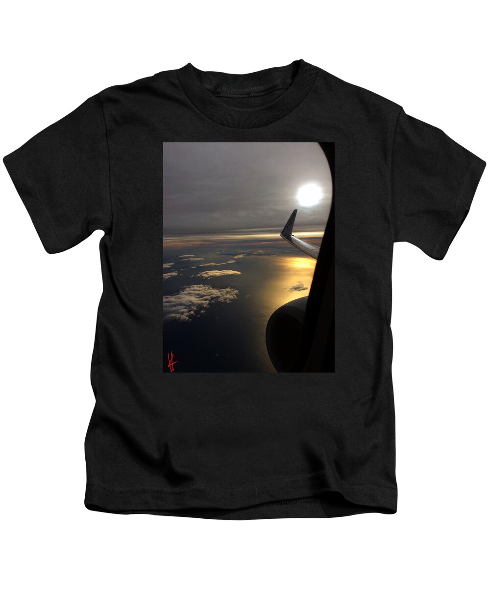 Coletteheraguggenheim Kids T-Shirt featuring the photograph View from Plane by Colette V Hera Guggenheim