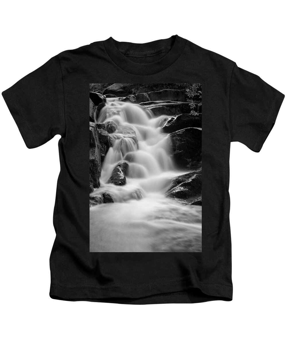 Nature Kids T-Shirt featuring the photograph water stair in Ilsetal, Harz by Andreas Levi