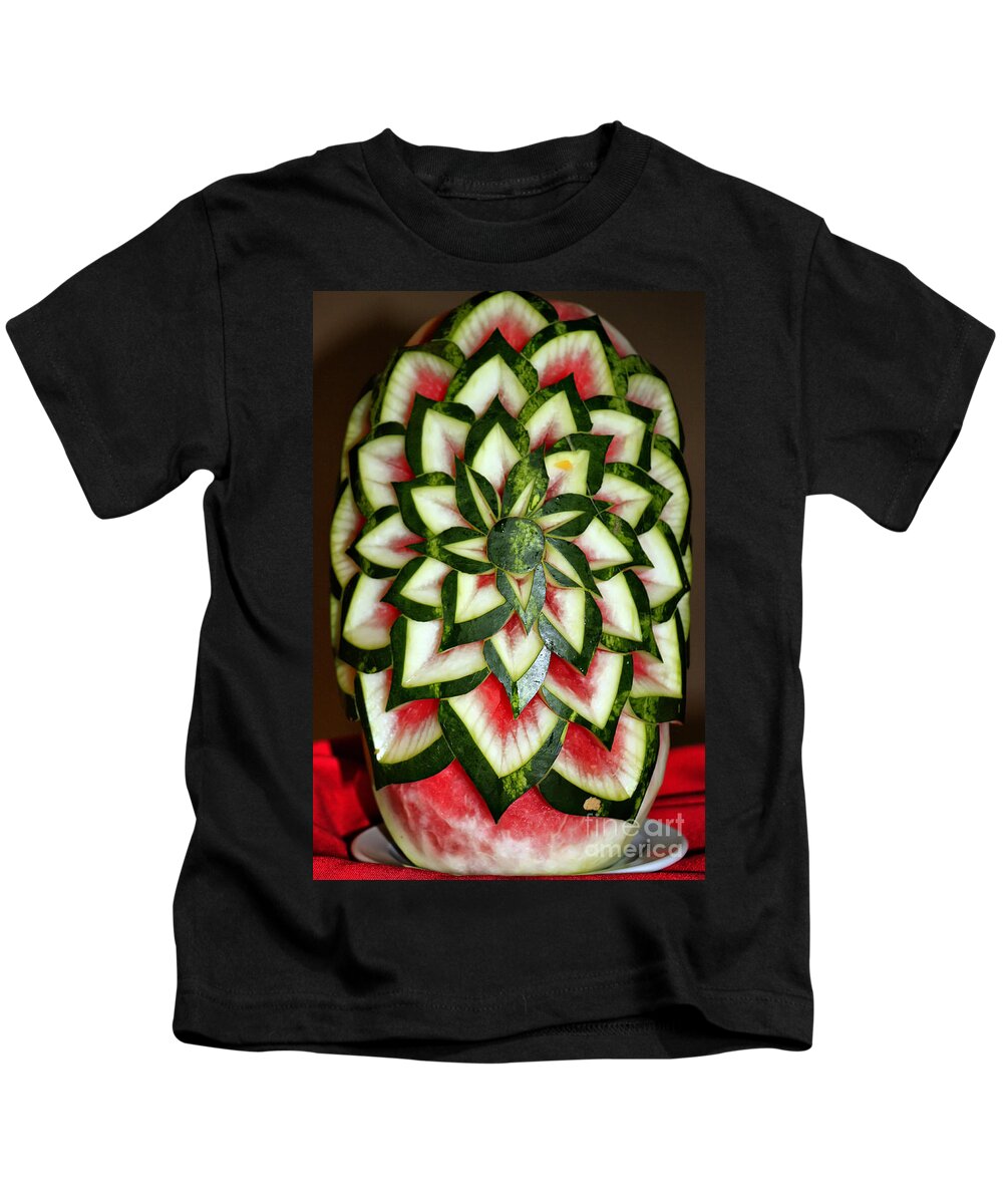 Watermelon Kids T-Shirt featuring the photograph Watermelon Art by Teresa Zieba