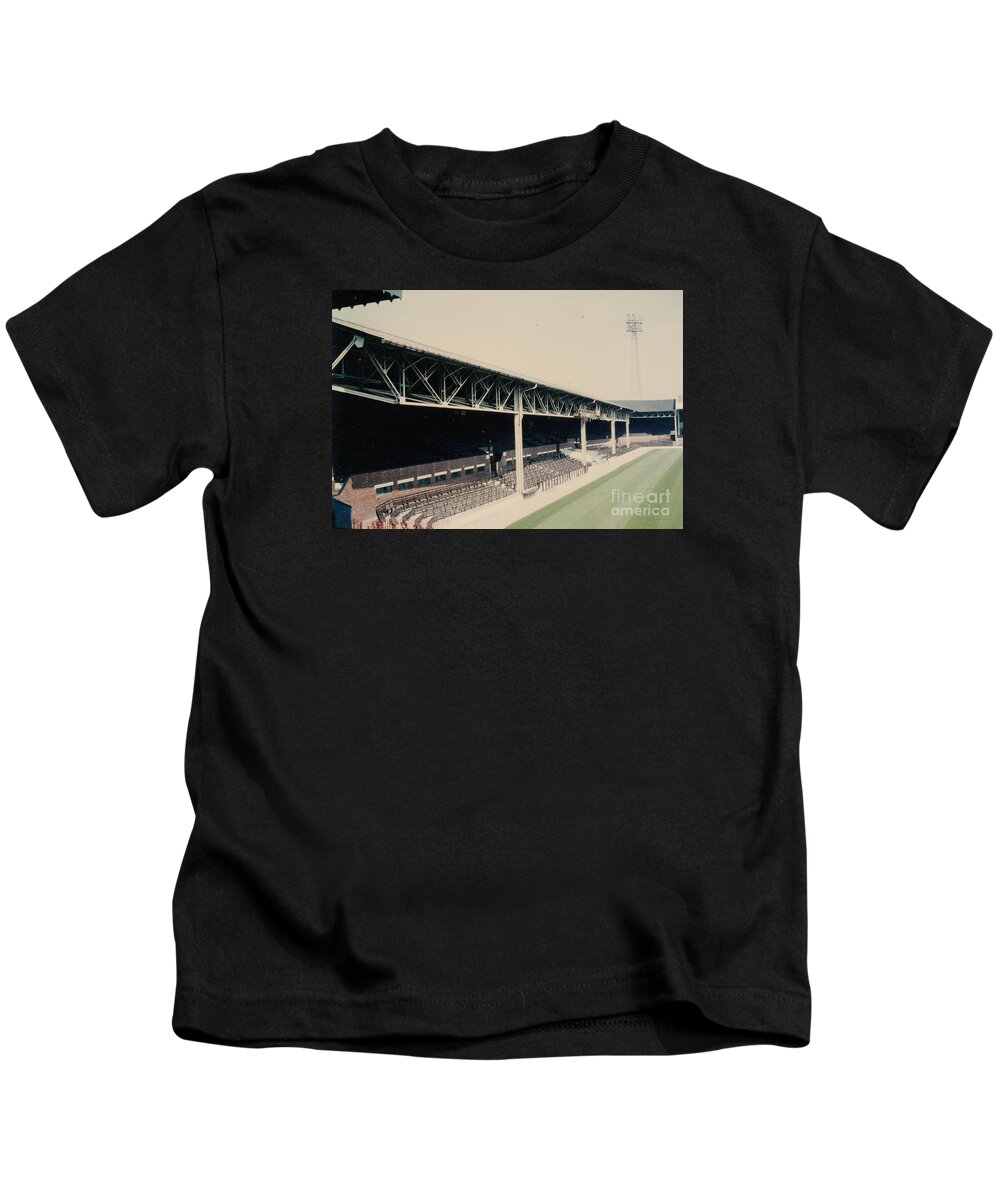  Kids T-Shirt featuring the photograph West Bromwich Albion - The Hawthorns - Halfords Lane West Stand 1 - 1970s by Legendary Football Grounds
