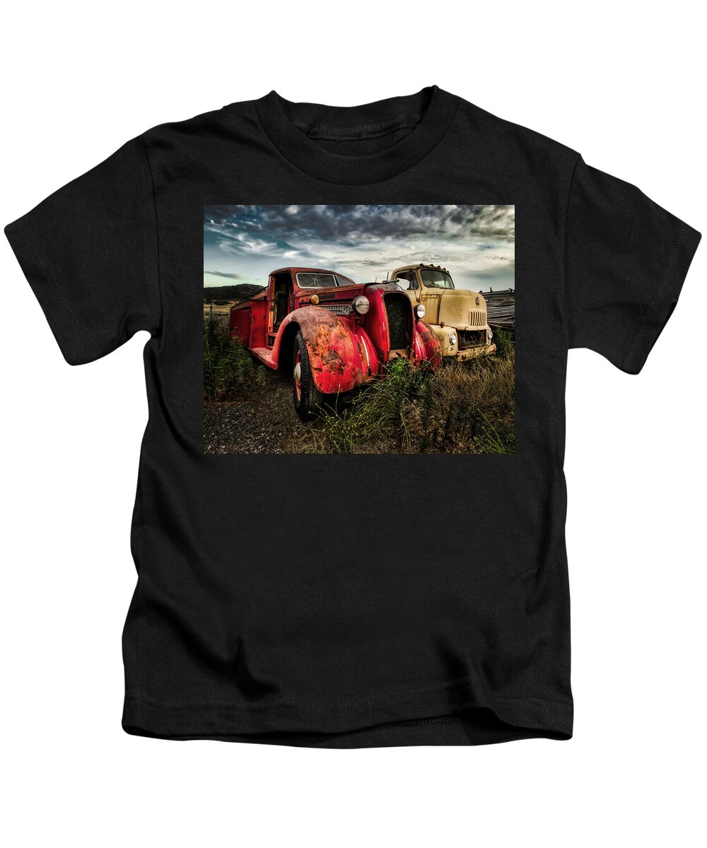  Kids T-Shirt featuring the photograph When Trucks Were Trucks by American Landscapes