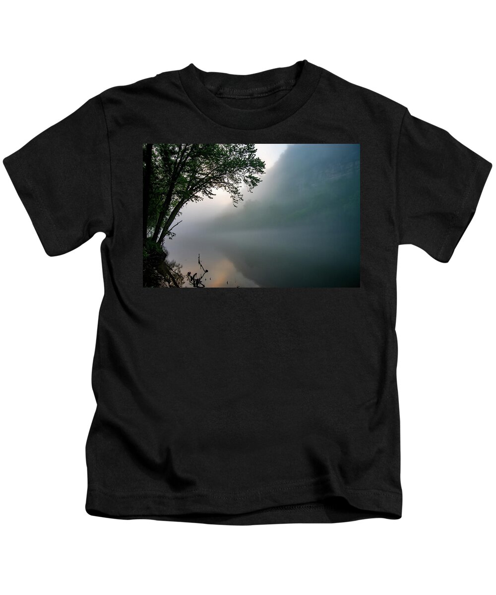 Landscape Kids T-Shirt featuring the photograph White River Morning by Adam Reinhart