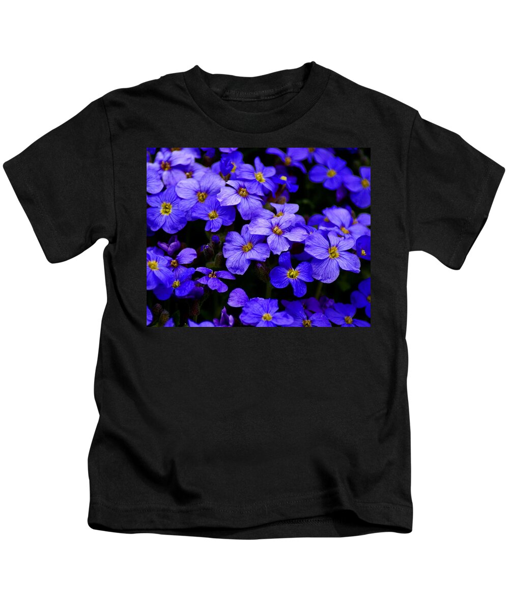 Flowers Kids T-Shirt featuring the photograph Wildflower Blues by Ben Upham III