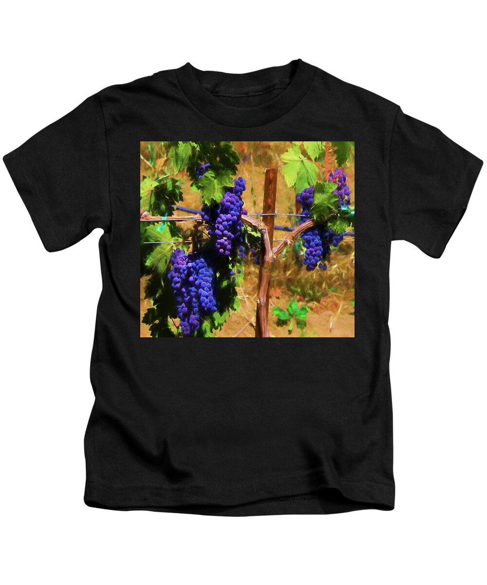 Wine Kids T-Shirt featuring the painting Wine Country by Kandy Hurley