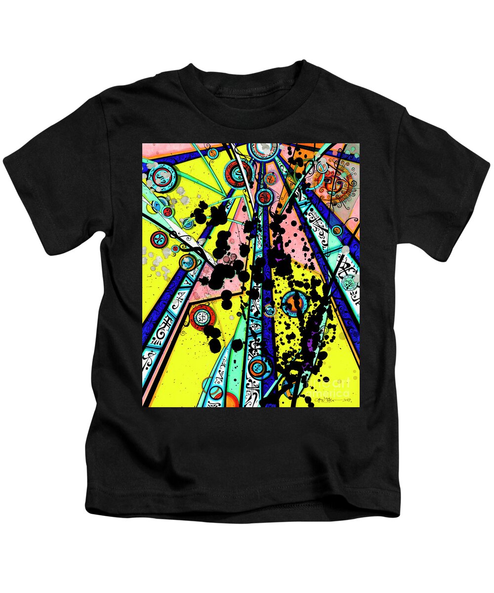 Sun Kids T-Shirt featuring the drawing Yellow Sun by Joey Gonzalez